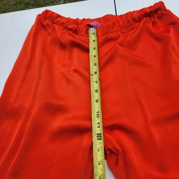 MINAA MONROE 2PC Orange Beige Button Shirt Pants Womens SET Lighweight XL - Picture 14 of 16